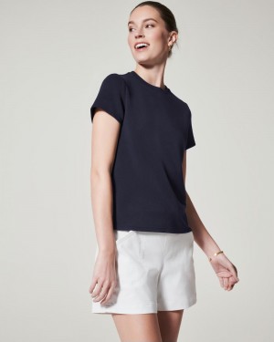 Spanx AirEssentials Cap Sleeve Tops Navy | 59816-ETAU