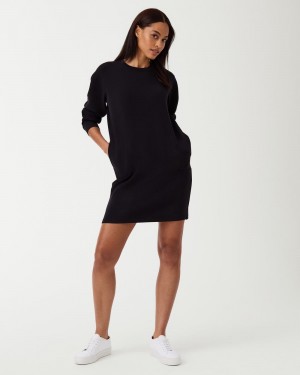 Spanx AirEssentials Crew Neck Dresses Black | 27985-NBGZ