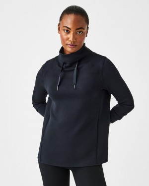 Spanx AirEssentials ‘Got-Ya-Covered’ Pullover Tops Black | 63705-HGUE