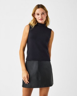 Spanx AirEssentials Mock Neck Tops Black | 10853-SPAM