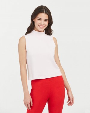 Spanx AirEssentials Mock Neck Tops Pink | 51786-JVZA