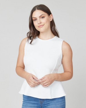 Spanx AirEssentials Peplum ‘At-the-Hip’ Tops White | 95406-IALS