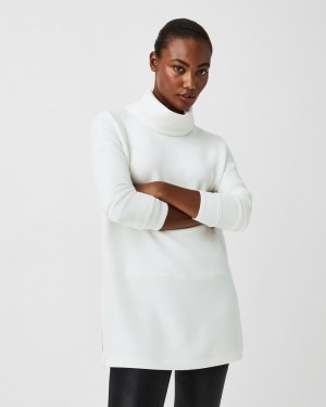 Spanx AirEssentials Turtleneck Tunic Tops White | 68231-ZCKT