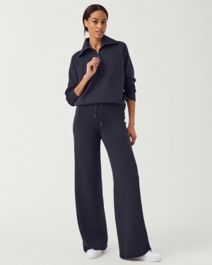 Spanx AirEssentials Wide Leg Pants Navy | 15437-YPFI