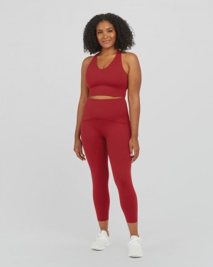 Spanx Booty Boost® Active 7/8 Leggings Red | 53179-JXQO