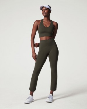 Spanx Booty Boost® Active Ankle Flare Pants Olive | 47013-NCZK