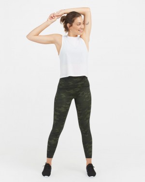 Spanx Booty Boost® Active Camo 7/8 Leggings Green Camo | 15986-JPFA