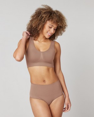 Spanx Breast of Both Worlds® Reversible Comfort Bras Cafe Au Lait/Brown | 16053-MHLF