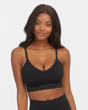 Spanx EcoCare Seamless Shaping Longline Bras Black | 72348-PMCW