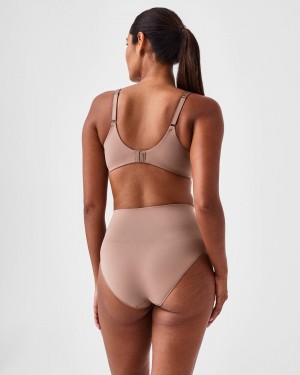 Spanx EcoCare Seamless Shaping Panties Cafe Au Lait | 24071-YHWZ