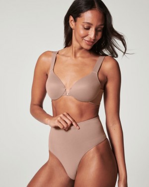 Spanx EcoCare Seamless Shaping Panties Cafe Au Lait | 76215-VINW