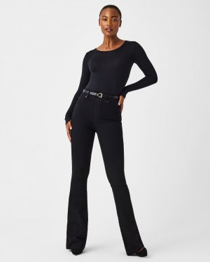 Spanx Flare Jeans Black | 43907-FHXU