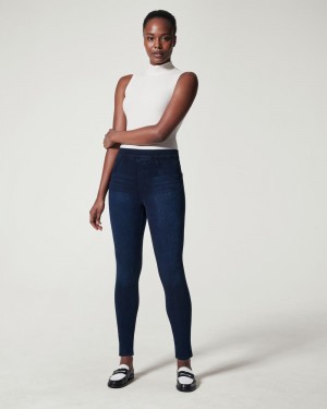 Spanx Jean-ish® Ankle Leggings Navy | 40386-BNSZ