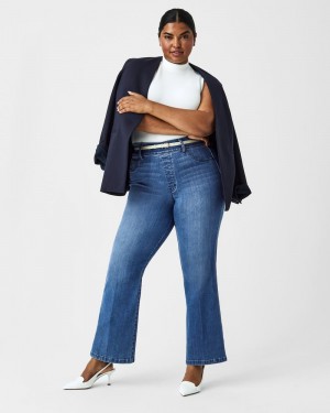 Spanx Kick Flare Jeans Indigo | 76153-QEXS