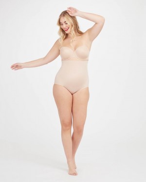 Spanx Suit Your Fancy High-Waisted Panties Beige | 61238-VNWY