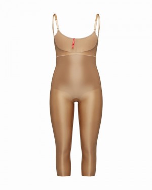 Spanx Suit Your Fancy Open-Bust Bodysuits Beige | 39684-MPGA