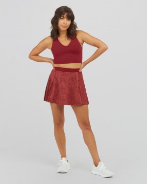 Spanx The Get Moving Pleated, 14" Skorts Red | 61790-LGNY