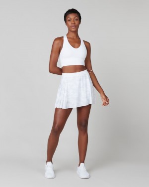 Spanx The Get Moving Pleated, 14" Skorts White Camo | 60284-GXKN