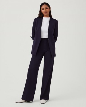 Spanx The Perfect Pant, Wide Leg Pants Navy | 01697-RKXP