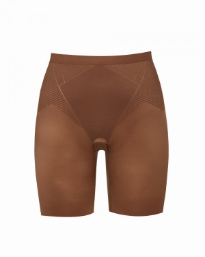 Spanx Thinstincts® 2.0 Mid-Thigh Shorts Brown | 54931-EUGA