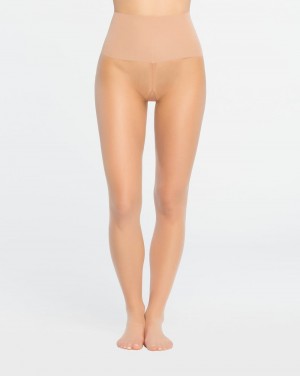 Spanx Tummy Shaping Sheers Stockings Beige | 93745-MXUC