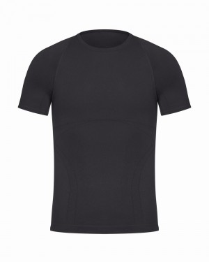 Spanx Ultra Sculpt Seamless Crew Neck Undershirts Black | 97860-GRHP