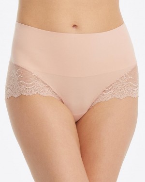 Spanx Undie-tectable® Lace Hi-Hipster Panties Rose | 67351-LUIA