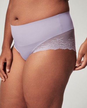 Spanx Undie-tectable® Lace Hi-Hipster Panties Light Purple | 27930-PHJU