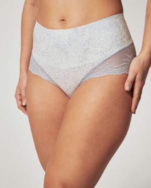 Spanx Undie-tectable® Lace Hi-Hipster Panties White / Blue | 69832-RSFQ