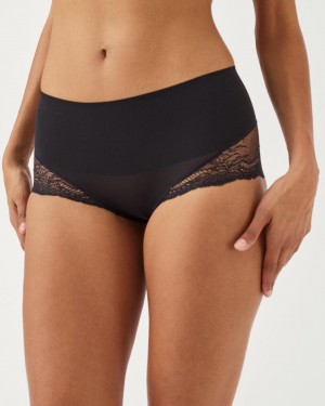 Spanx Undie-tectable® Lace Hi-Hipster Panties Black | 64923-QFYS