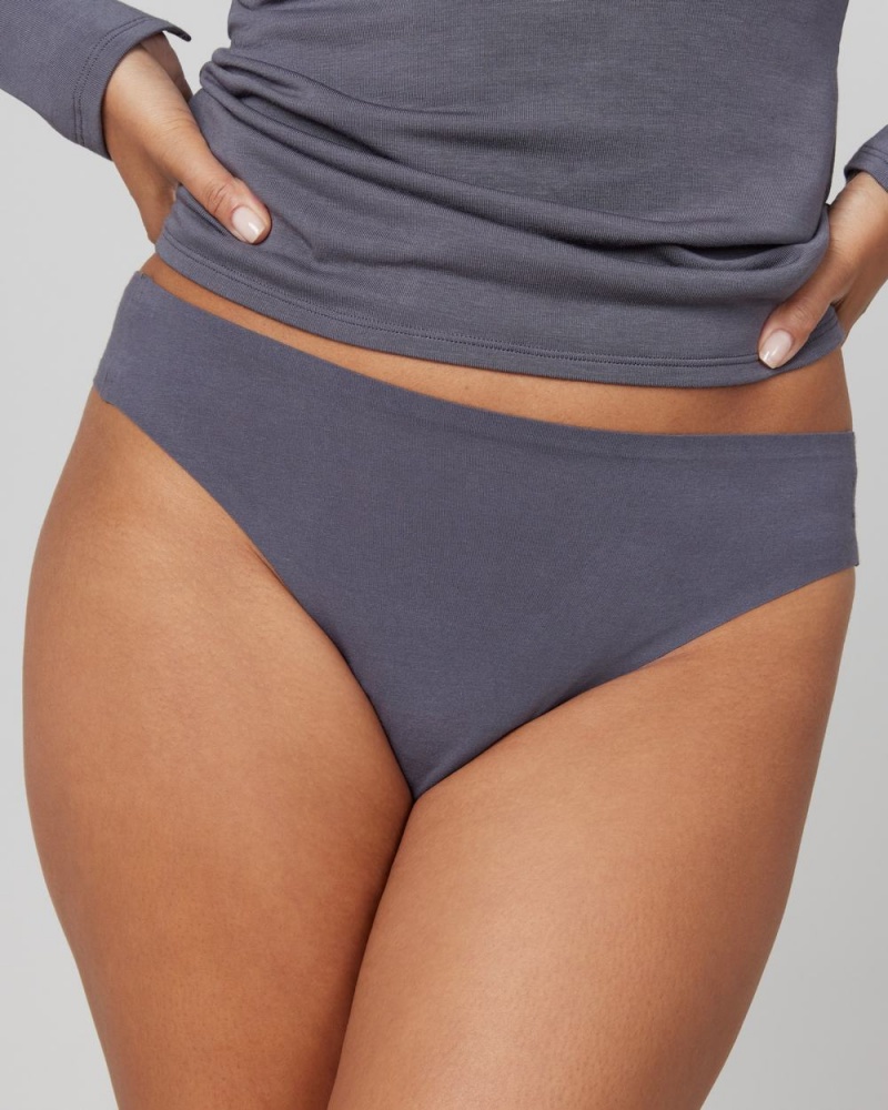 Spanx Ahhh-llelujah® Pima Cotton ‘Fit to You’ Thong Grey | 93754-EKLS