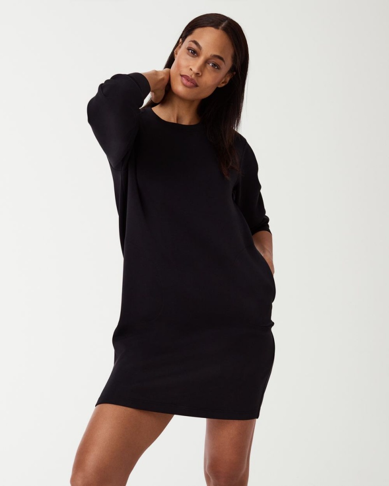 Spanx AirEssentials Crew Neck Dresses Black | 27985-NBGZ