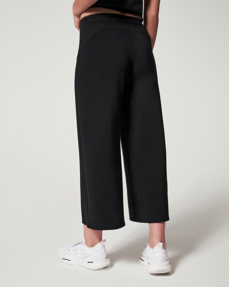 Spanx AirEssentials Cropped Wide Leg Pants Black | 40127-EIRQ