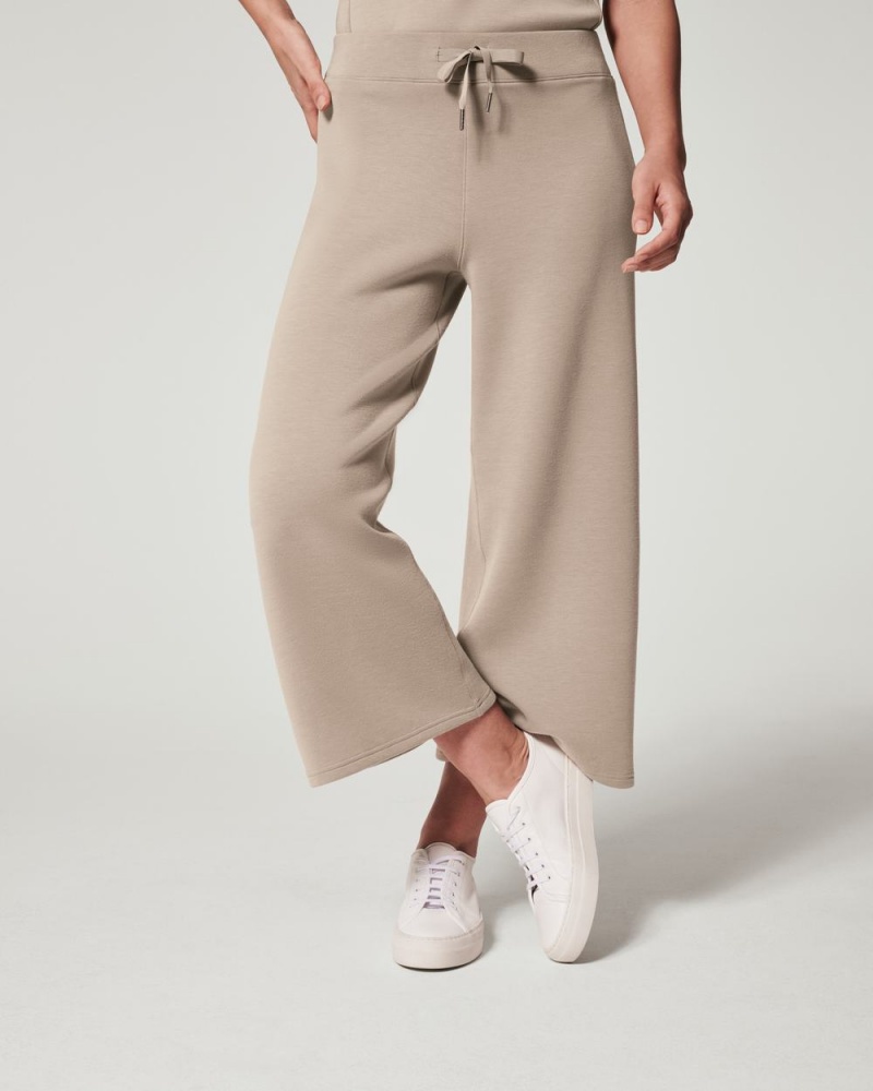 Spanx AirEssentials Cropped Wide Leg Pants Beige | 23054-HKCN