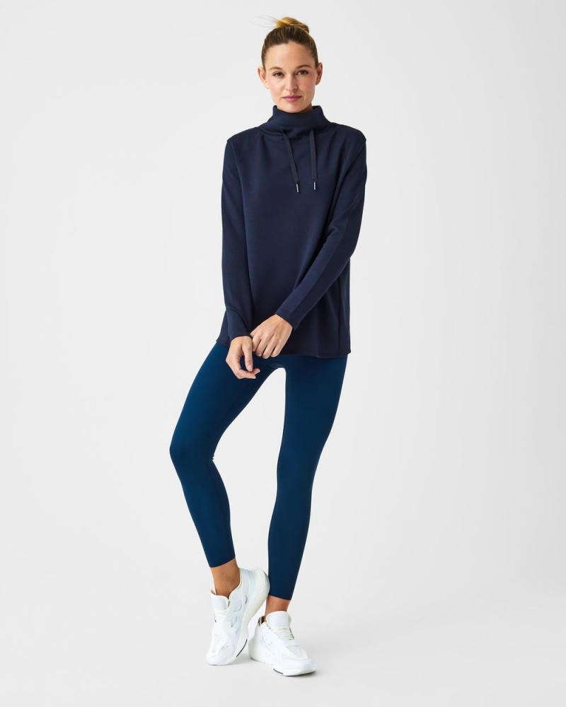 Spanx AirEssentials ‘Got-Ya-Covered’ Pullover Tops Navy | 30561-HCGV