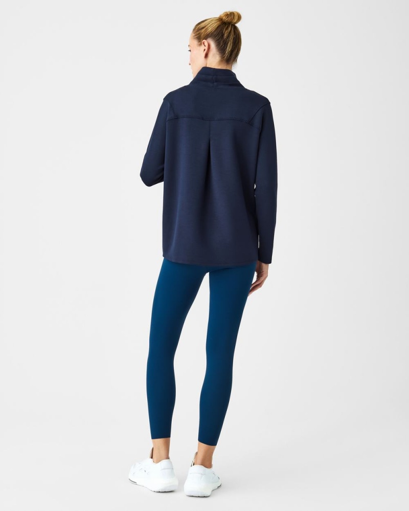 Spanx AirEssentials ‘Got-Ya-Covered’ Pullover Tops Navy | 30561-HCGV