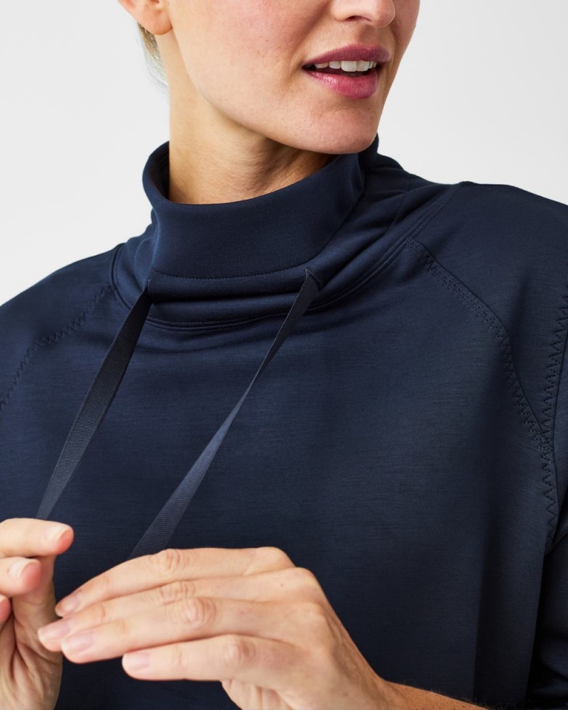 Spanx AirEssentials ‘Got-Ya-Covered’ Pullover Tops Navy | 30561-HCGV