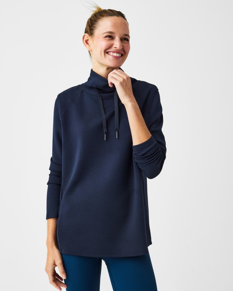 Spanx AirEssentials ‘Got-Ya-Covered’ Pullover Tops Navy | 30561-HCGV