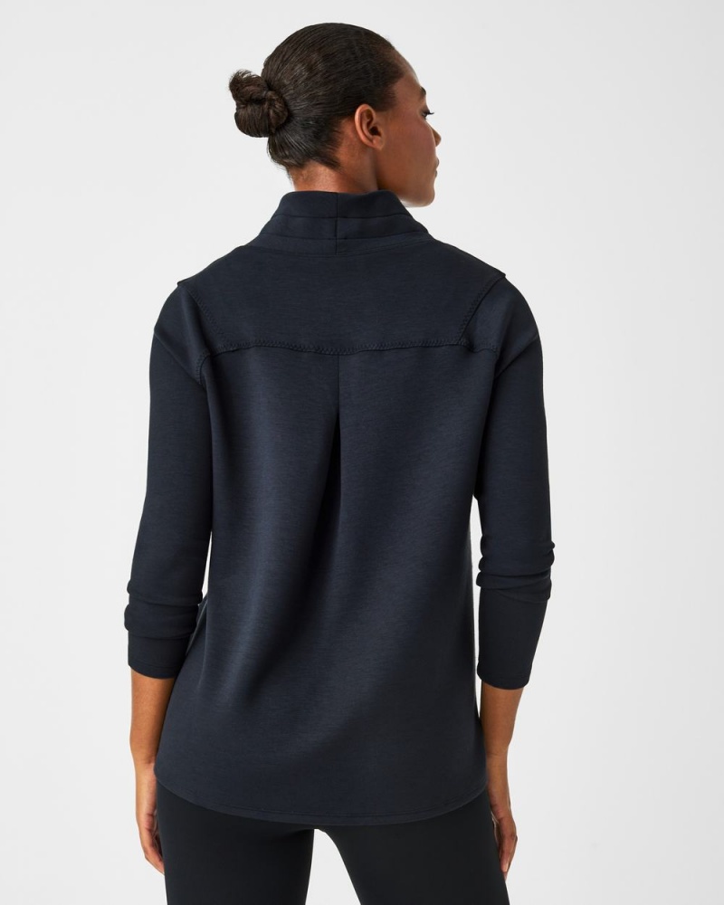 Spanx AirEssentials ‘Got-Ya-Covered’ Pullover Tops Black | 63705-HGUE