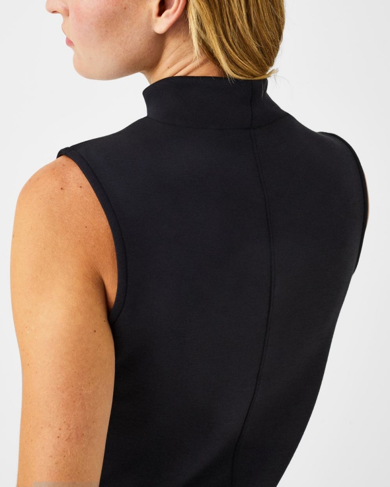 Spanx AirEssentials Mock Neck Tops Black | 10853-SPAM