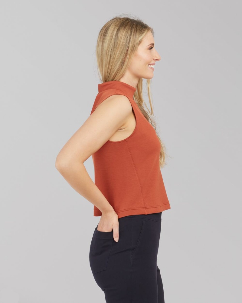 Spanx AirEssentials Mock Neck Tops Red | 45028-FWCY