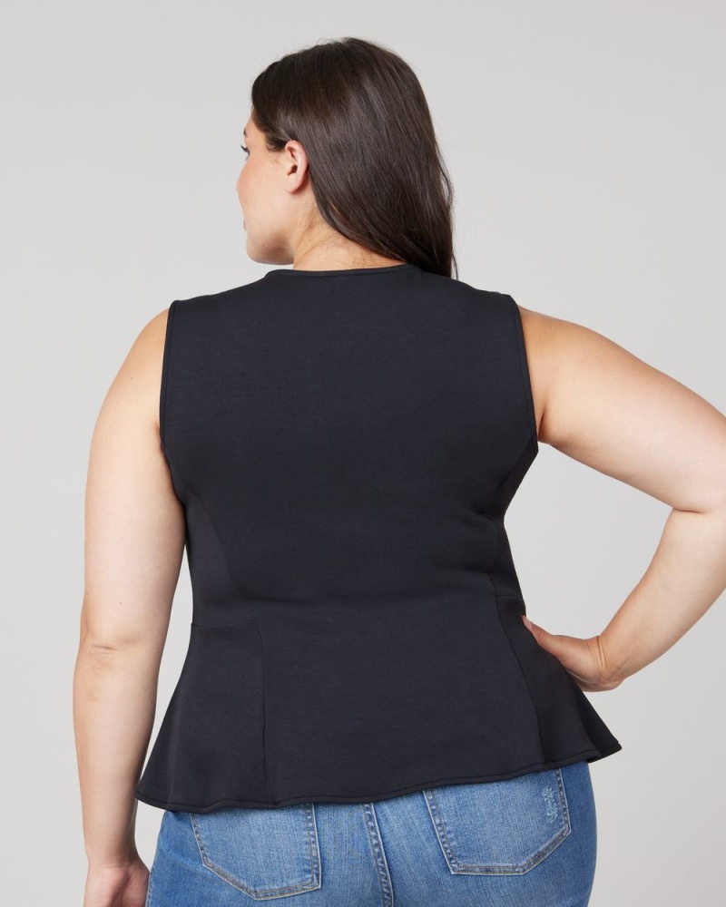 Spanx AirEssentials Peplum ‘At-the-Hip’ Tops Black | 09146-YERX