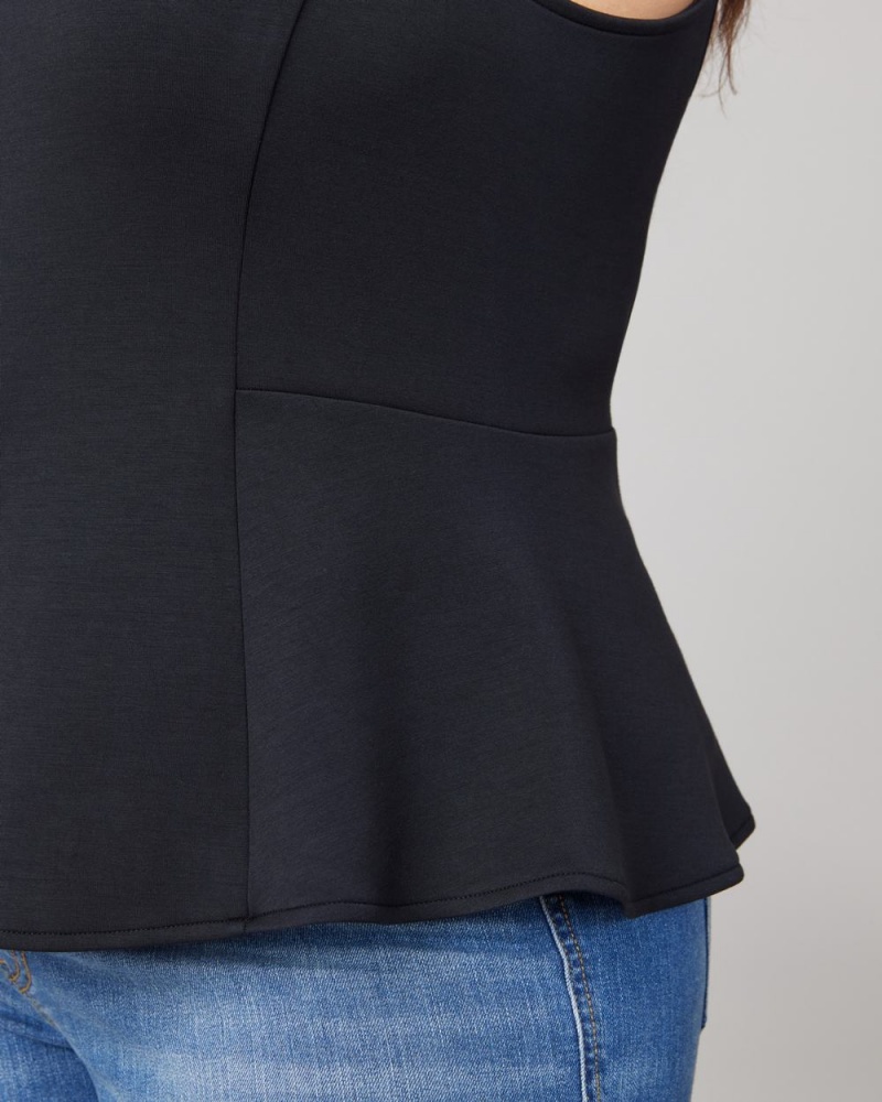 Spanx AirEssentials Peplum ‘At-the-Hip’ Tops Black | 09146-YERX