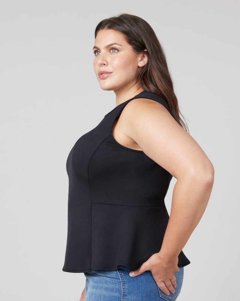 Spanx AirEssentials Peplum ‘At-the-Hip’ Tops Black | 09146-YERX