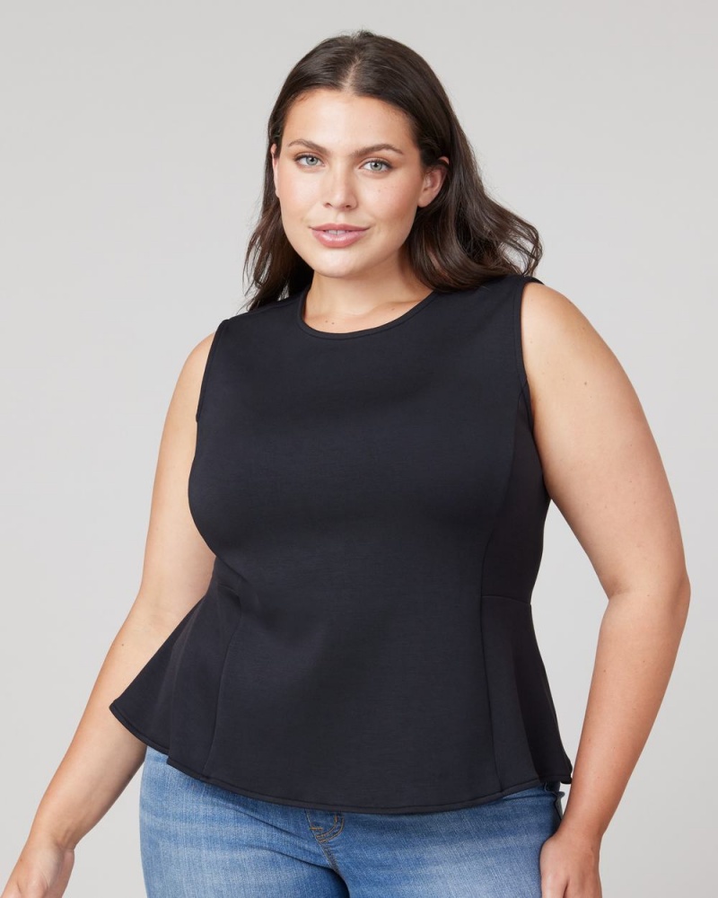 Spanx AirEssentials Peplum ‘At-the-Hip’ Tops Black | 09146-YERX