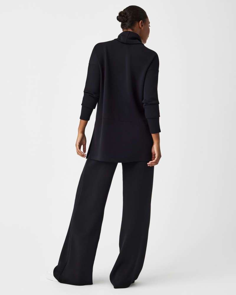 Spanx AirEssentials Turtleneck Tunic Tops Black | 05829-WKMC