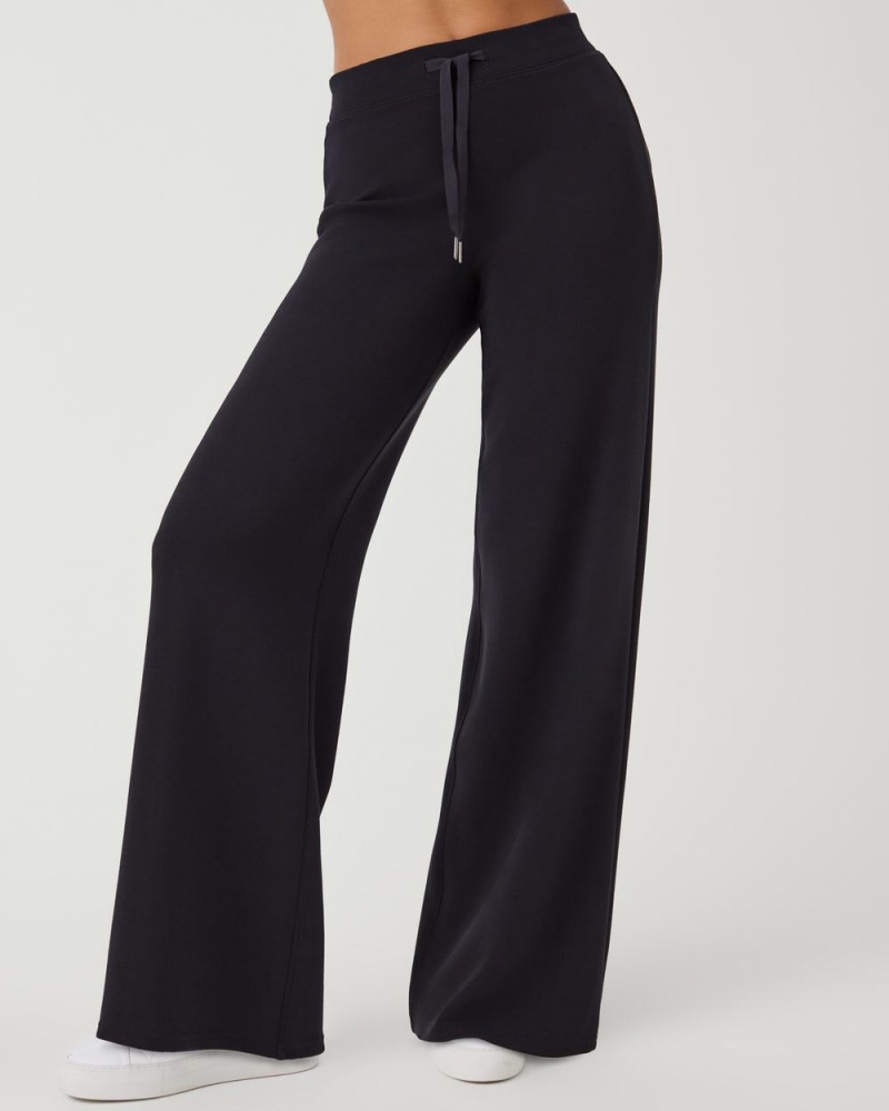 Spanx AirEssentials Wide Leg Pants Black | 58491-NKWY