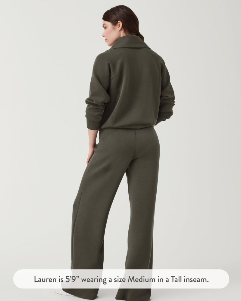 Spanx AirEssentials Wide Leg Pants Olive | 58903-ZDJO