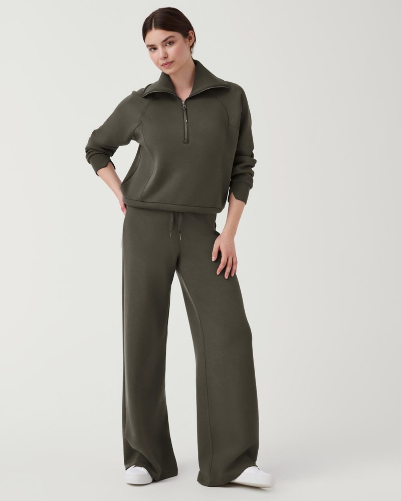 Spanx AirEssentials Wide Leg Pants Olive | 58903-ZDJO