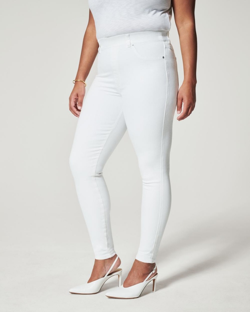 Spanx Ankle Skinny Jeans White | 02746-RZSF